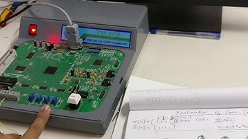 11  Real Time FIR Low Pass Filter implementation in TMS320C5416 with Function Generator and DSO