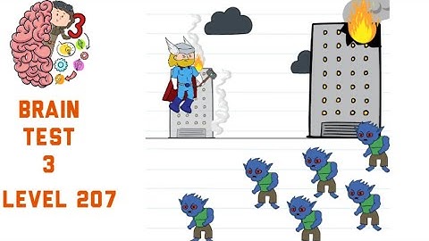 Brain Test 3 Level 207 Thor got his hammer back time to strike lightning! Walkthrough