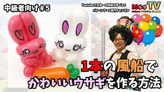 一本で作るうさぎさんの作り方 関西でバルーンアート 風船使いたけむぅーのブログ