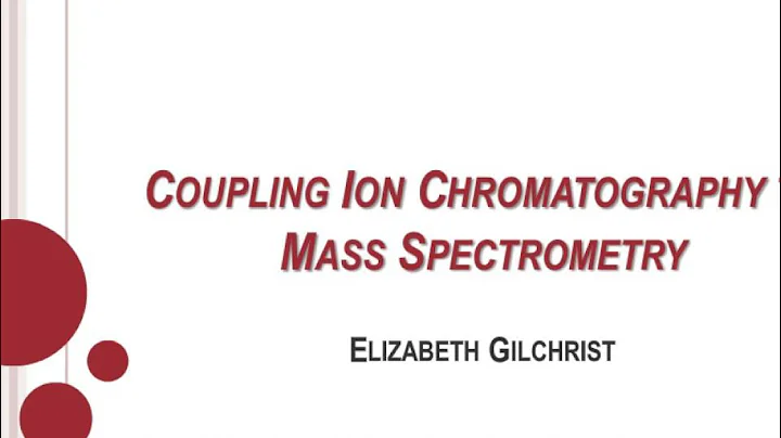 Coupling Ion chromatography to mass spectrometry