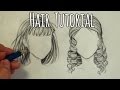 HOW TO DRAW HAIR - Curly and Straight Tutorial