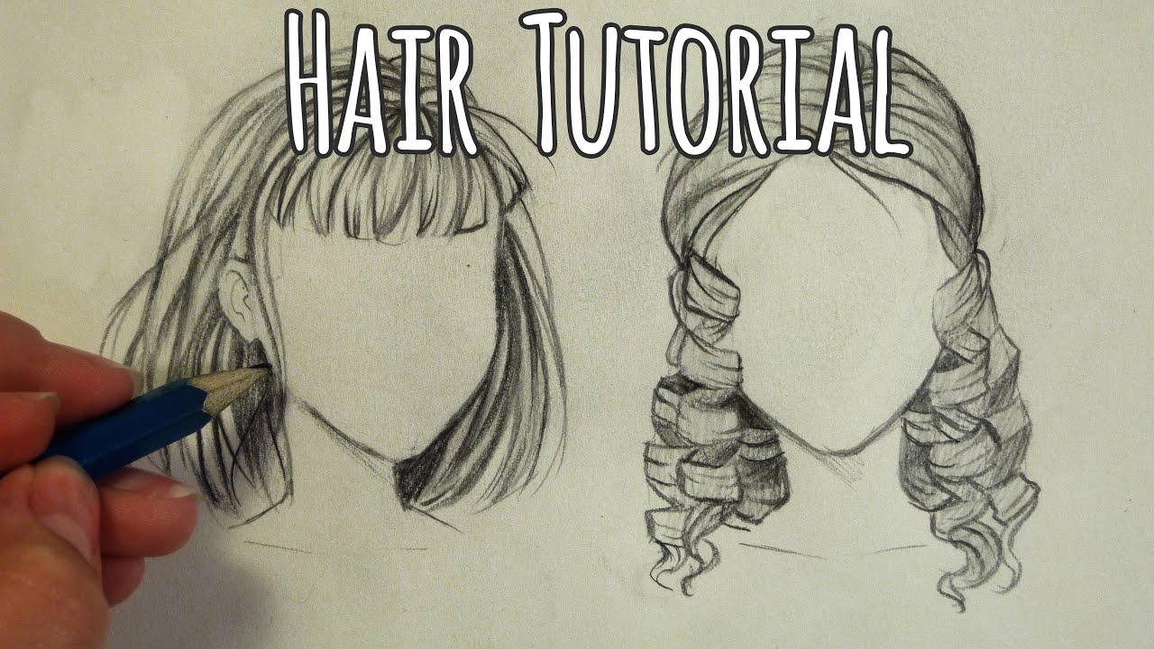  HOW TO DRAW HAIR Curly and Straight Tutorial YouTube