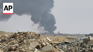 Black smoke seen in Riyadh as a fire breaks out at a Saudi oil facility
