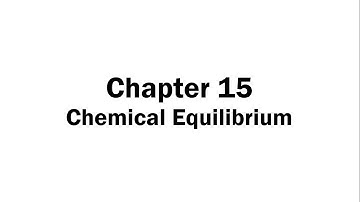 Chapter 15 Chemical Equilibrium