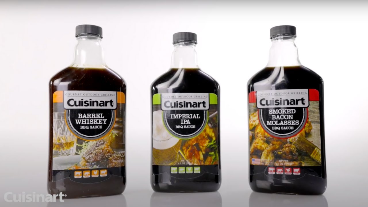 Cuisinart BBQ Sauces Barrel Whiskey, Imperial IPA, and Smoked Bacon