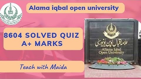 #8604 Solved #Quiz || #aiou #solvedquiz #aiou_guess_paper