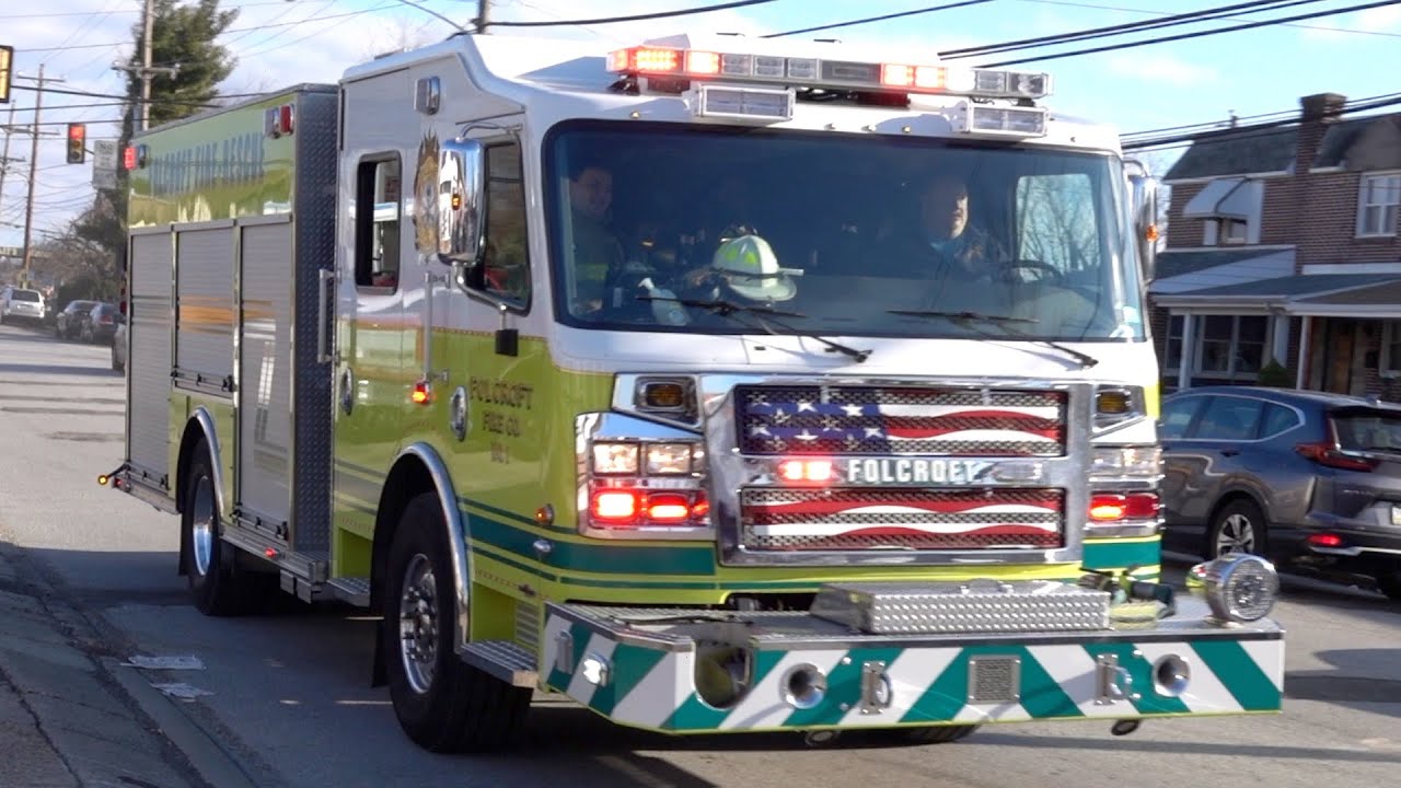 Folcroft Fire Company Squad 1 Responding YouTube