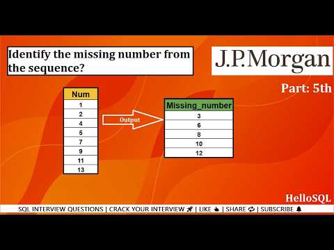 J P Morgan Interview question | SQL Interview Questions | Data Engineer & Analyst Tutorial