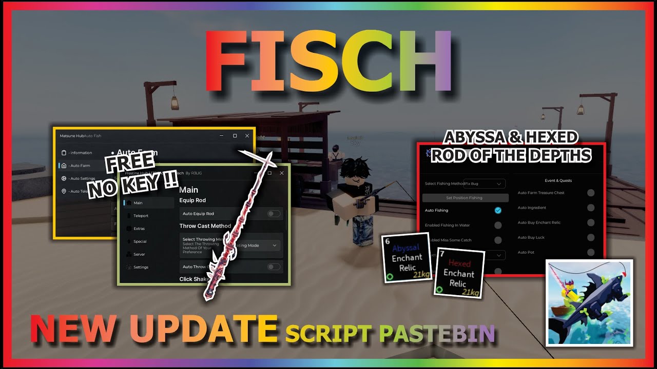Fisch Script Auto Rot FISCH Script Pastebin 2024 AUTO FARM | AUTO ROD OF THE DEPTHS | AUTO ...