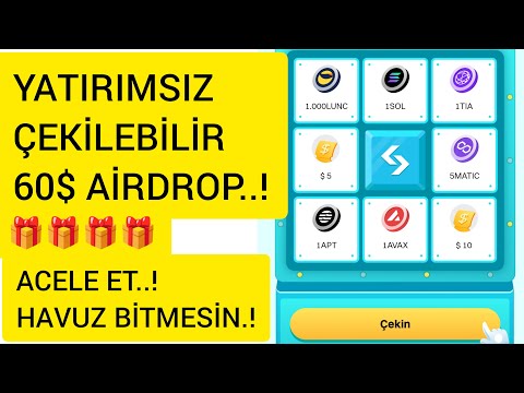 YATIRIMSIZ ÇEKİLEBİLİR AİRDROP! ÇOK BASİT KAYIT OL KYC YAP 60$ KAZAN! #internettenparakazanma