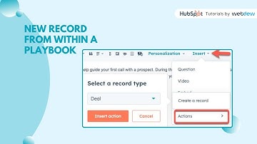 How to Create a new record from within a playbook in HubSpot.