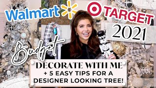 WALMART & TARGET * BUDGET* Christmas Tree Decorate with Me 2021