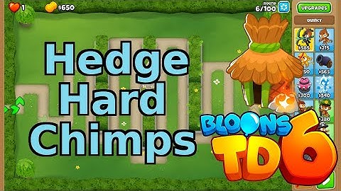 Bloons TD 6 | Hedge Hard Chimps | No MK No Powers Walkthrough