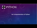 List comprehension in Python