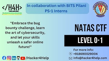 Over the wire natas Walkthrough-Level-0-1 |CTF challenges|web application pen testing | Hacker4Help