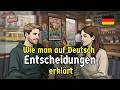 How to explain Decisions in German | German conversation exercise (A1-A2)