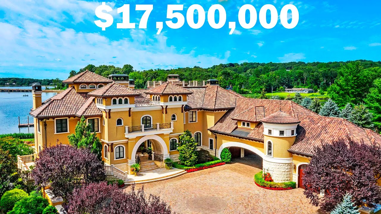 Tour of a luxurious and expensive mega mansion in the state of New Jersey worth $17,500,000.