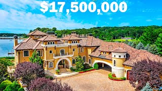 Tour of a luxurious and expensive mega mansion in the state of New Jersey worth $17,500,000.