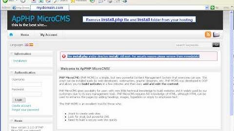 ApPHP MicroCMS Installation Tutorial