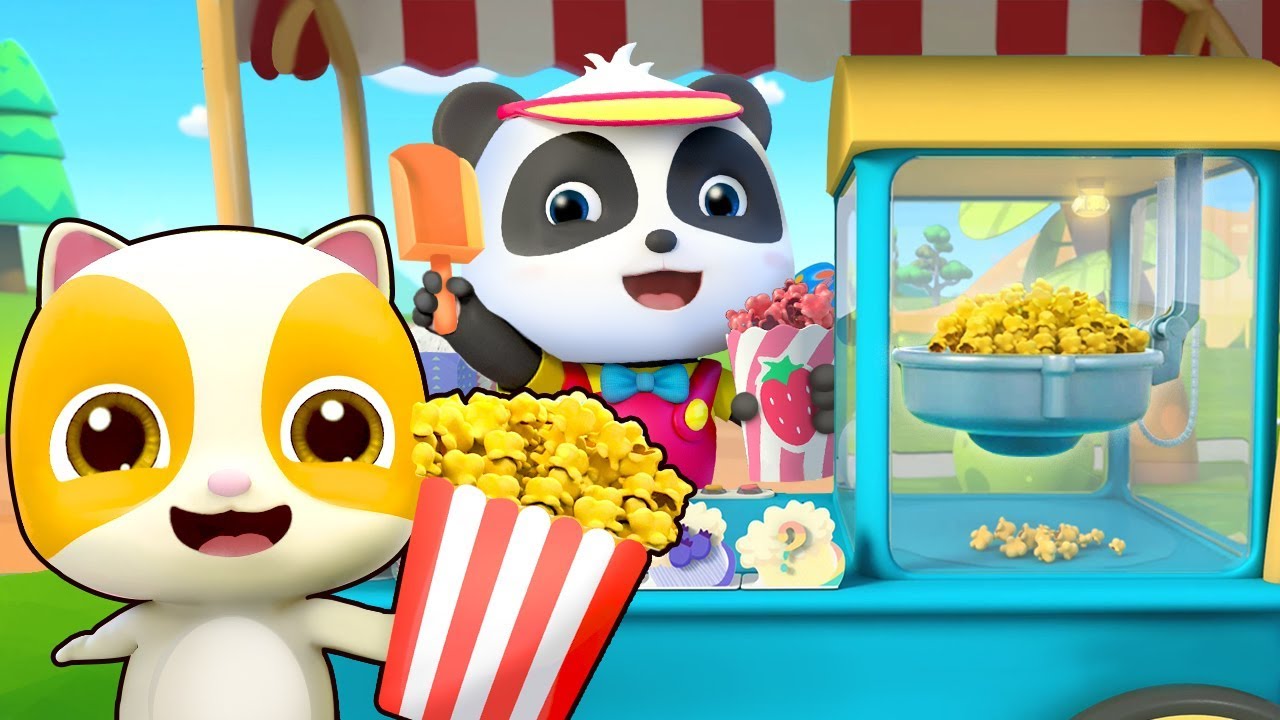 Yummy Popcorn Truck | Learn Colors, Colors Song, Ice Cream | Nursery Rhymes  | Kids Songs | BabyBus - YouTube