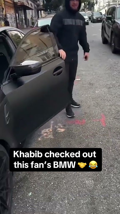 Khabib wanted pics of the BMW 📸 (via em3comp/IG)
