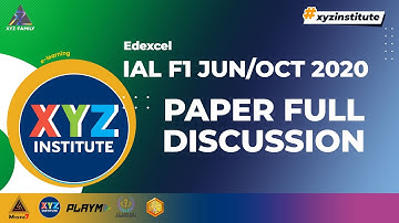 Edexcel IAL F1 WFM01 June Oct 2020