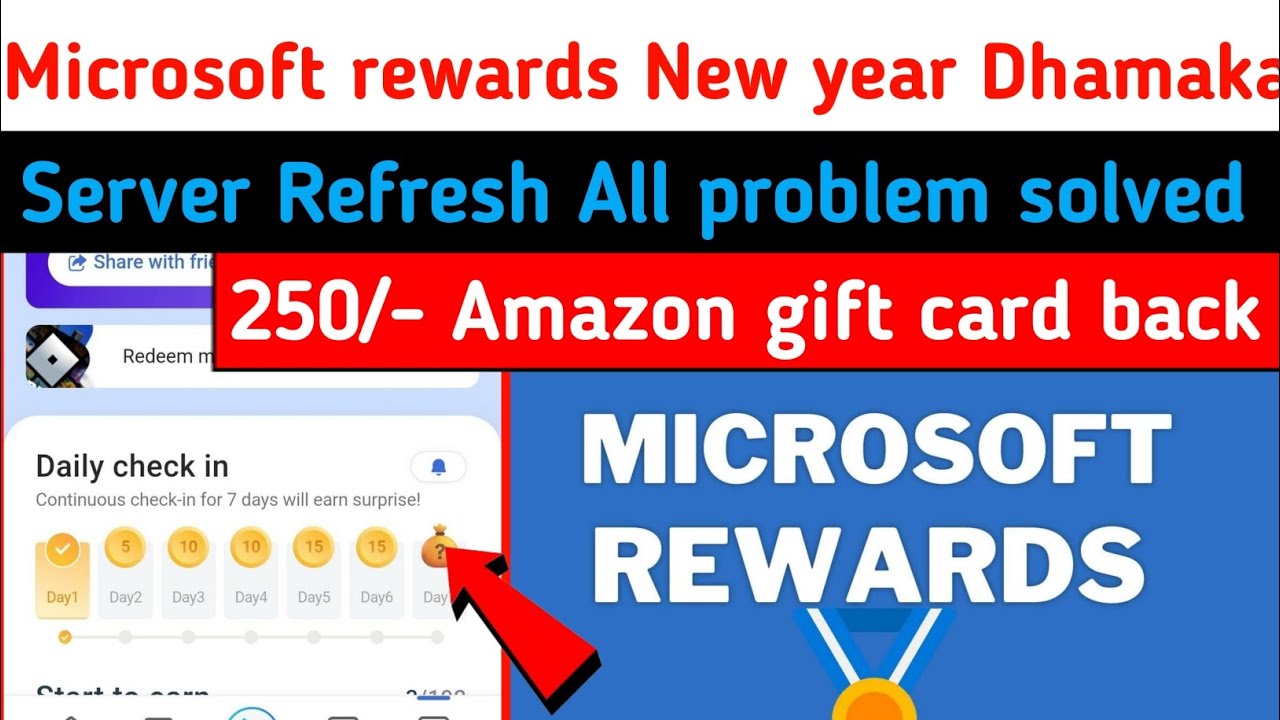 Microsoft rewards New year Dhamaka || Server Refresh All problem solved ...