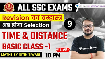Time & Distance Class-1 | Maths by Nitin Tiwari | All SSC Exams 2021