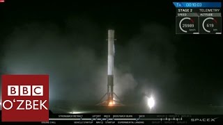 Ерга вертикал қўнган SpaceX ракетаси