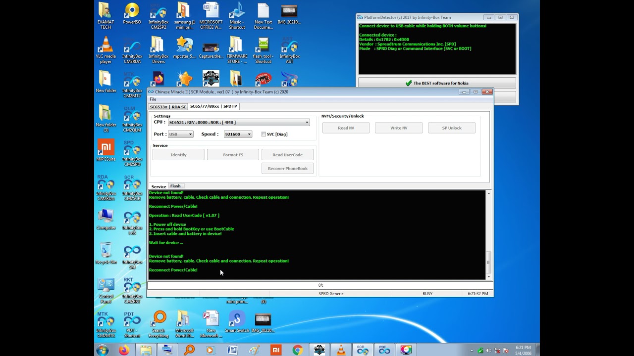 ITEL 6910 CPU SC 6351 Factory Reset  Using Infinity Box CM2