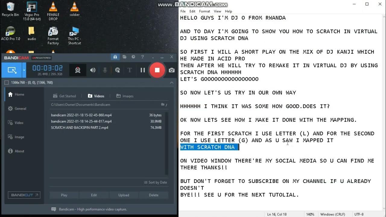 Virtual DJ Scratch DNA mix compared with Acid pro( how to make a mix in