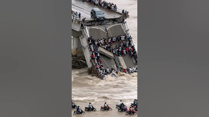 Shocking News! Bridge Collapses Due to Flooding. #viral #shorts