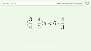 34a Less Than 6  Solve Linear Inequalities With One Unknown