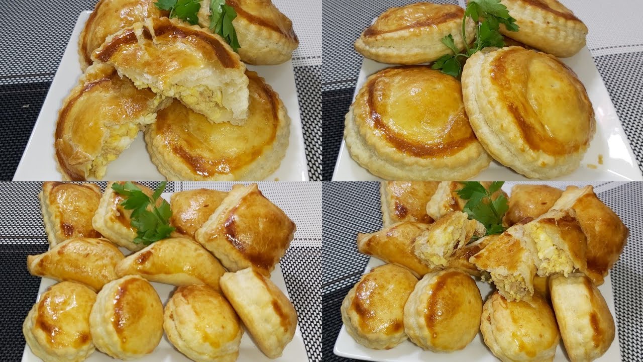 باتي تونسي بالتن والجبن🧀 مع طريقة مفصلة للعجين المورق😋 pâte_feuilletée 🧈pâté