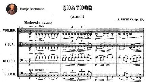 Anton Arensky - String Quartet No. 2, Op. 35 (1894)