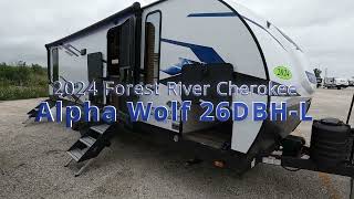 2024 Forest River Cherokee Alpha Wolf 26DBHL Travel Trailer