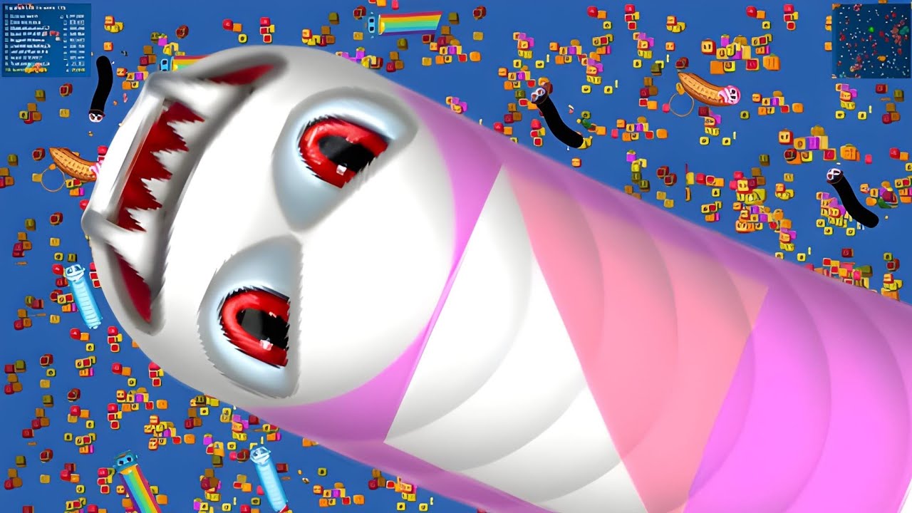 WORMSZONE.IO | GIANT SLITHER SNAKE TOP 01/  Epic Worms Zone Best Gameplay | Shokiya Gamer