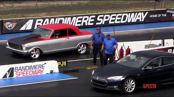 Tesla Model S Vs Chevrolet Chevy II Nova Drag Race