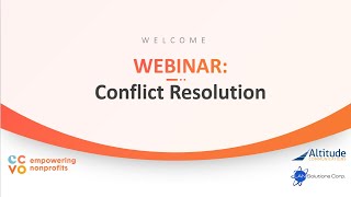 Webinar Conflict Resolution in the Workplace
