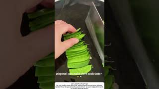 Slicing Snow Peas or Snap Peas – Prep for Stir-Fries 🔪