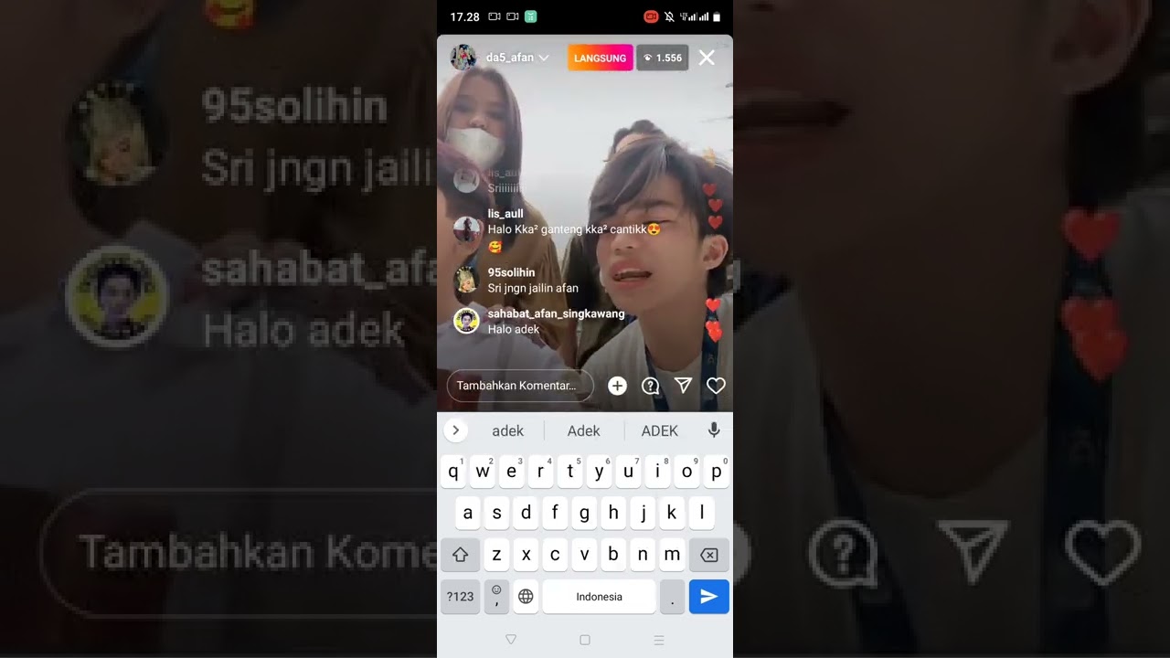 Afan live bareng eby, Caca, hasby