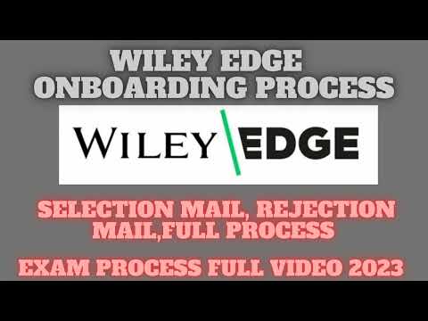 Wiley edge full process selection mail , Rejection mail |Wiley edge 2023 selection mail exam news
