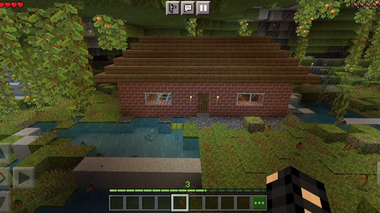 minecraft (ep.10) building a house in a cave pt.2 - YouTube
