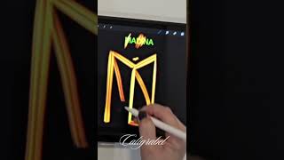 Designing Madina’s Name Logo  #logo #namelogo #youtubeshorts