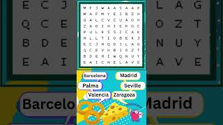 Spain Cities Word Search Challenge! 🧠🇪🇸 Can You Find Them All #Shorts  #ytshorts #quiz #trendingnow