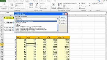 Excel 2010 Regresion lineal simple coeficiente de correlación y determinación parte 3