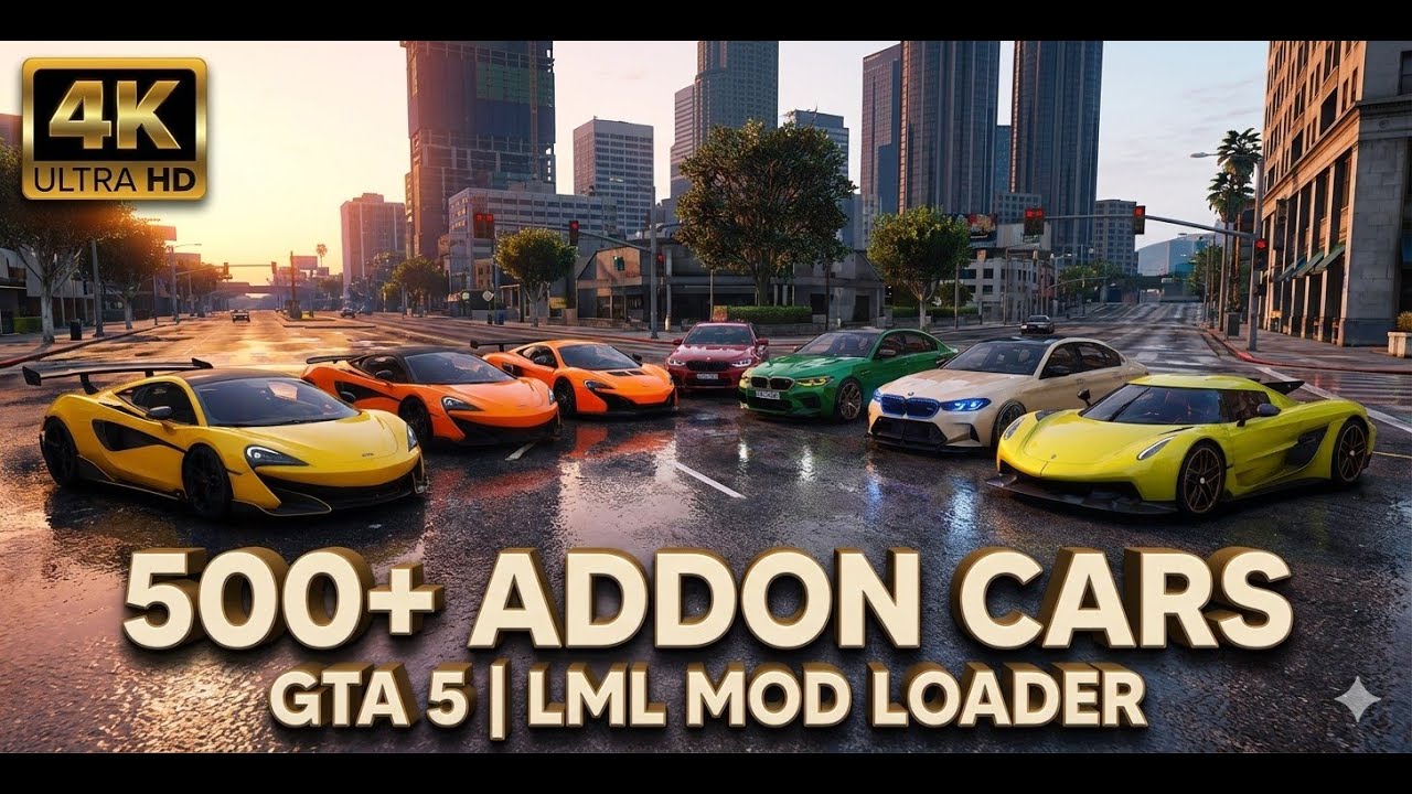 GTA V  500  Addon Car Pack 2026 | LML Mod Loader