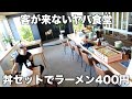 富山)儲からない・・・開店から1時間客が来ない食堂!爆盛提供の隠れた食堂に密着取材