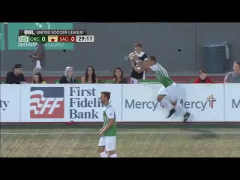 Front flip throw in leads to an overhead kick goal! OKC vs. SAC