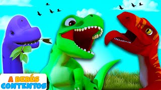 A Bebés Contentos | Canción de Dinosaurio para Niños  |  3D Canciones Infantiles